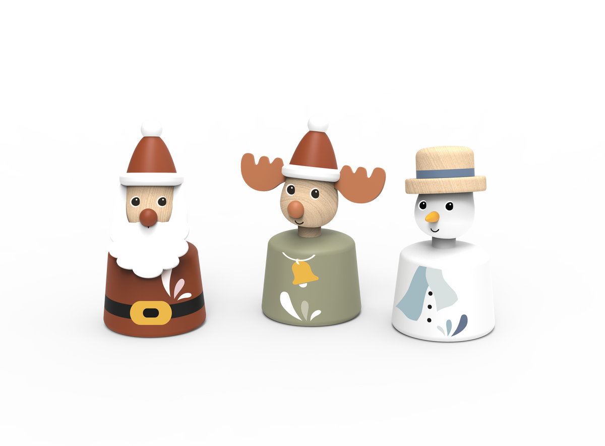 Display of 9 Christmas Musical Characters