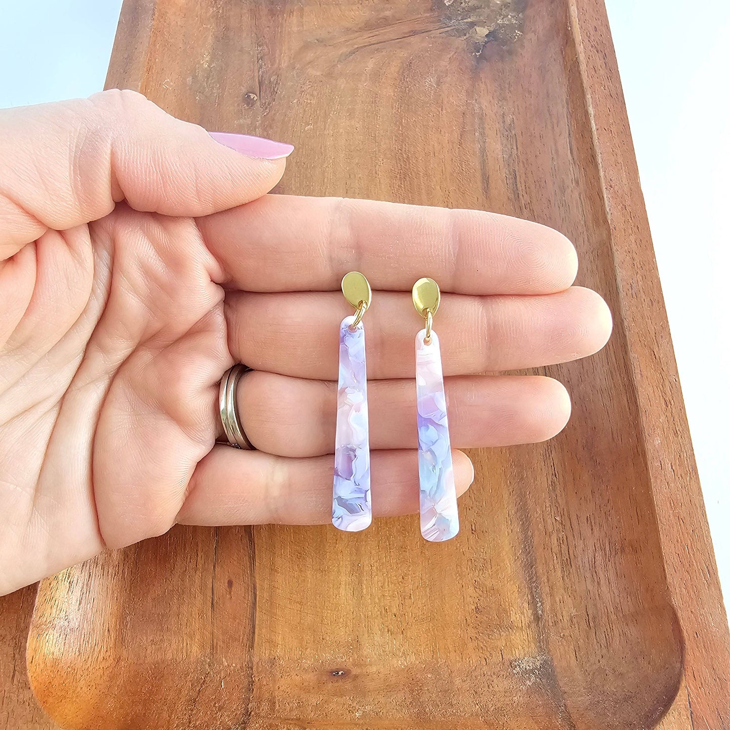 Blair Earrings - Pastel Prism // Spring Jewelry, Purple