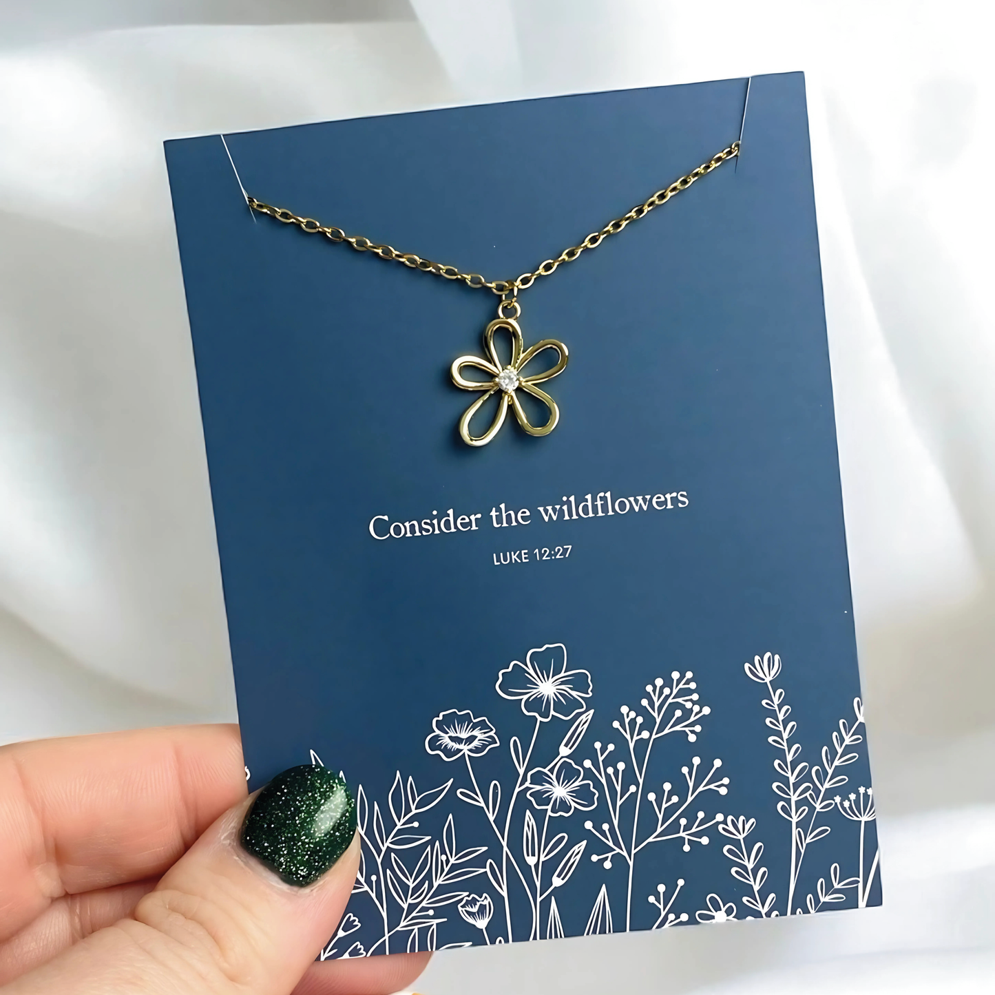 Consider the Wildflowers Charm Necklace | Christian Jewelry