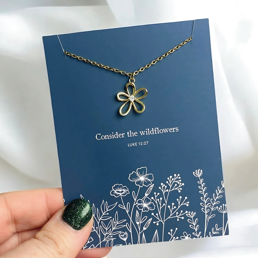 Consider the Wildflowers Charm Necklace | Christian Jewelry