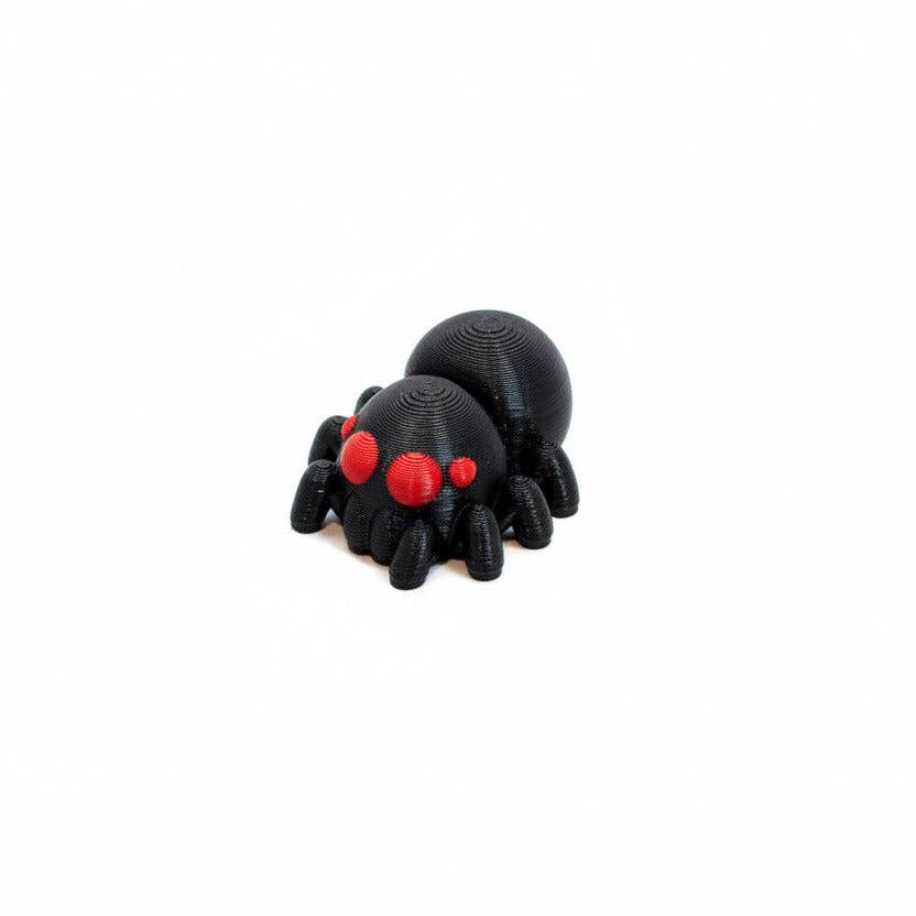 Spider (Black) • Mini 3D Printed Articulated Animal • Flexi Animals • Pocket Pets • Pocket Pals • Desk Pets [#88]*
