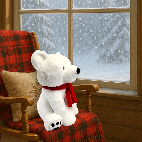 14"H XL Winter Cozies Icey Polar Bear Plushie