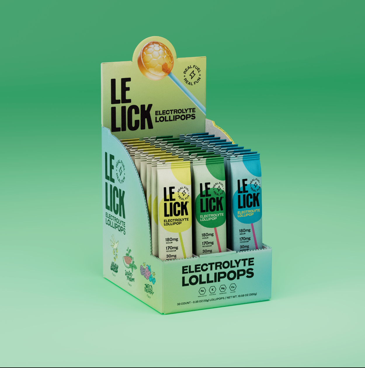 Electrolyte Lollipops, Juicy Box, 30 Count, Made in USA