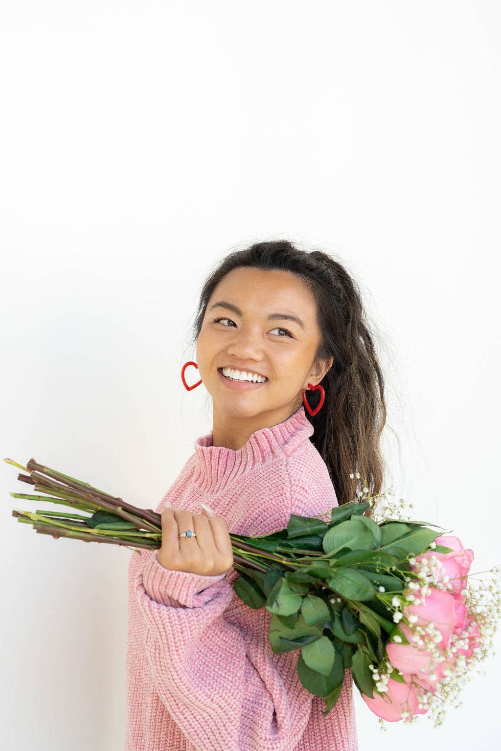 Heart Hoops - Strawberry Fizz // Valentine's Day Earrings