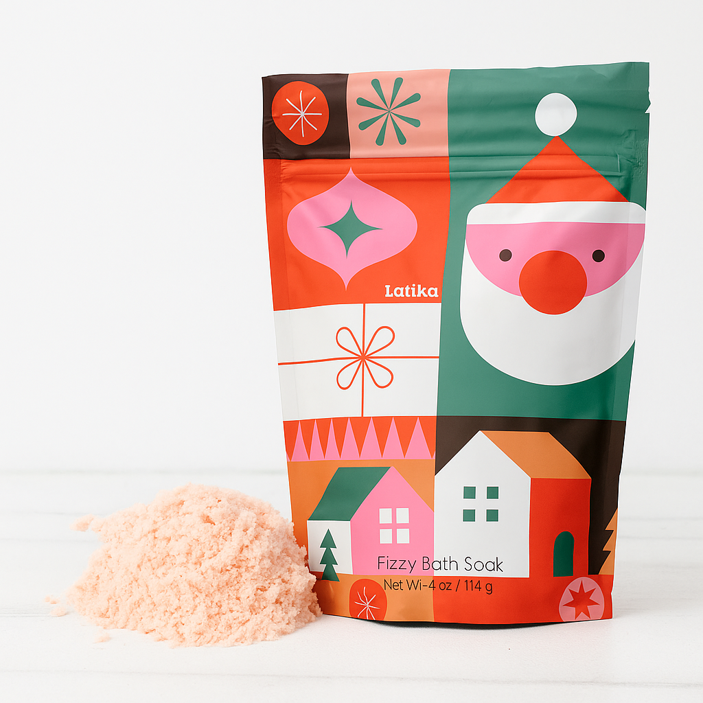 Geometric Santa Fizzing Bath Soak
