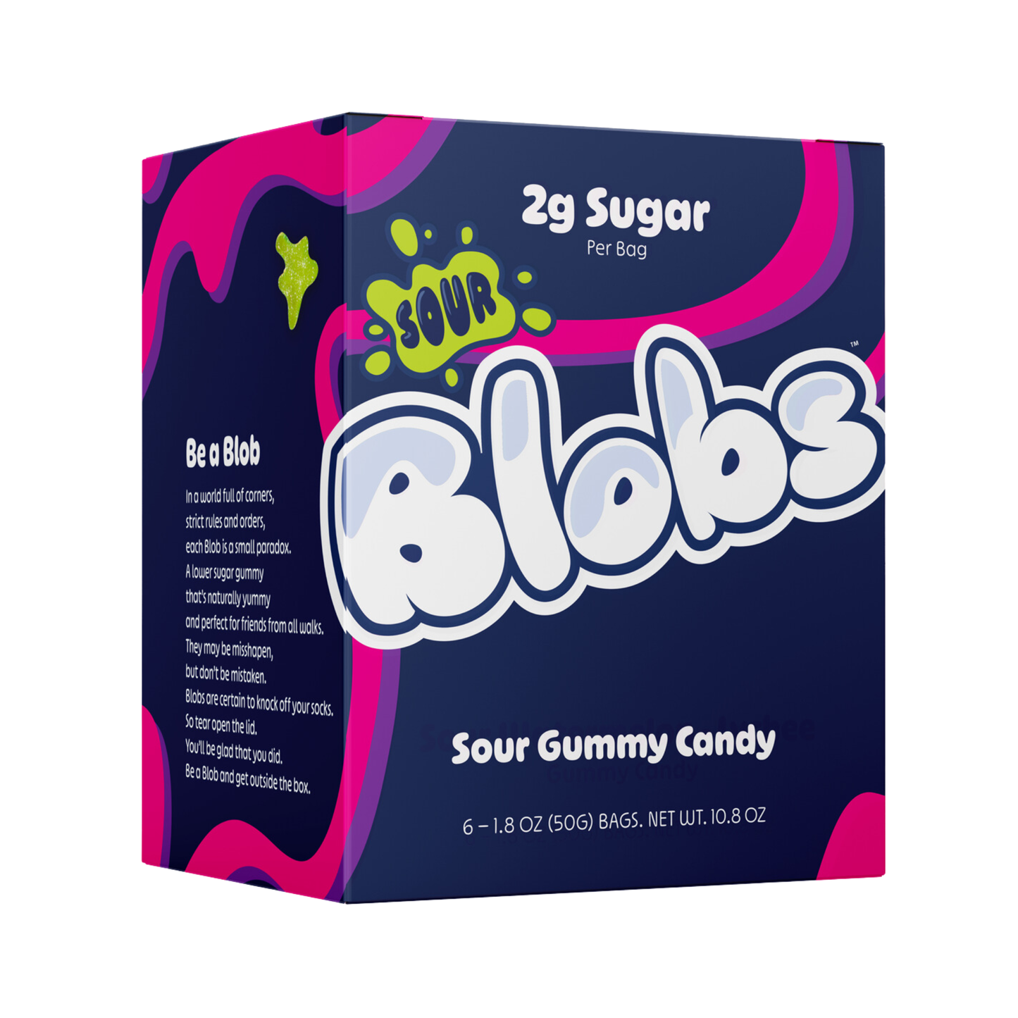 SOUR Blobs Low Sugar Gummy Candy - Mixed Sour Bag