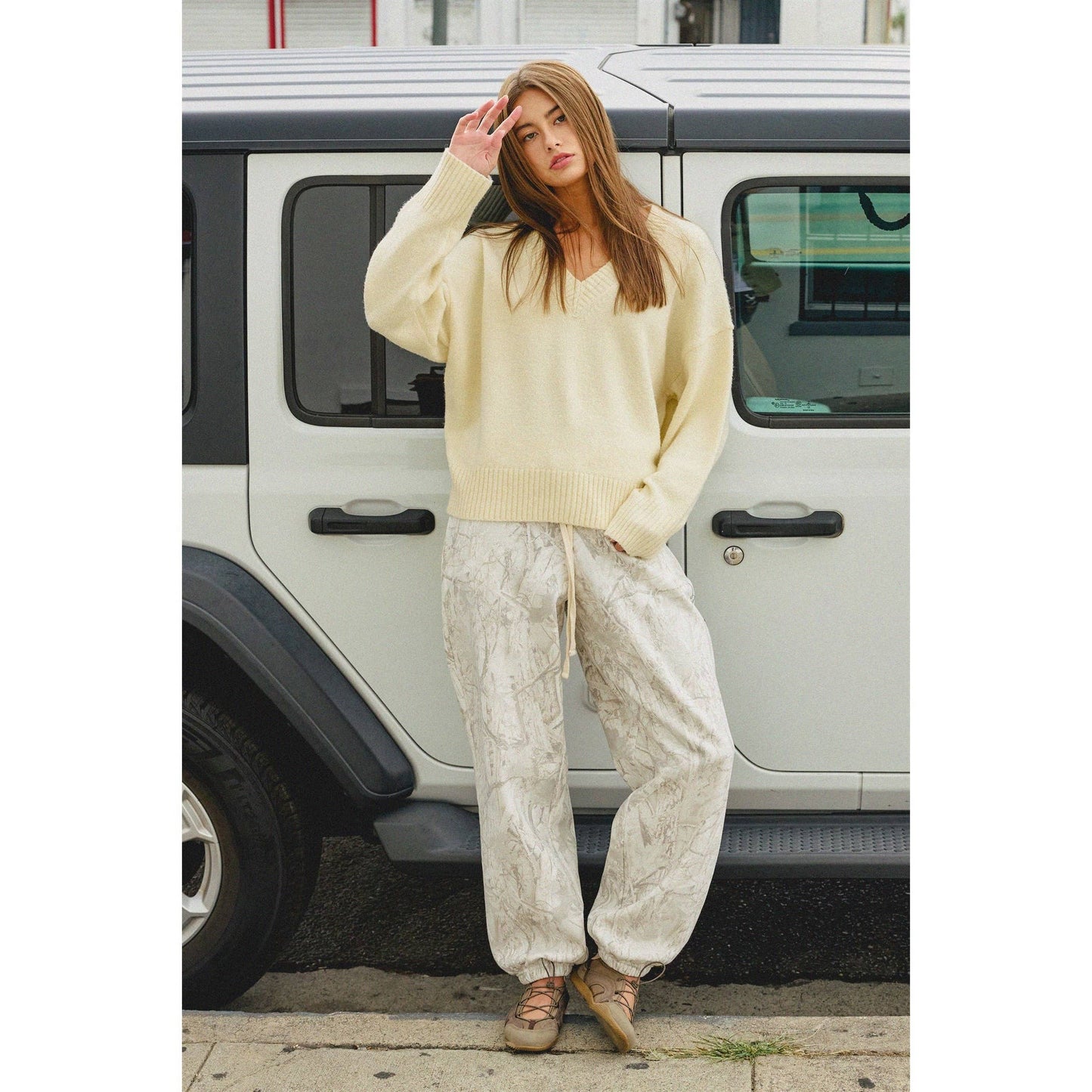 Tree Camouflage Print Jogger Pants