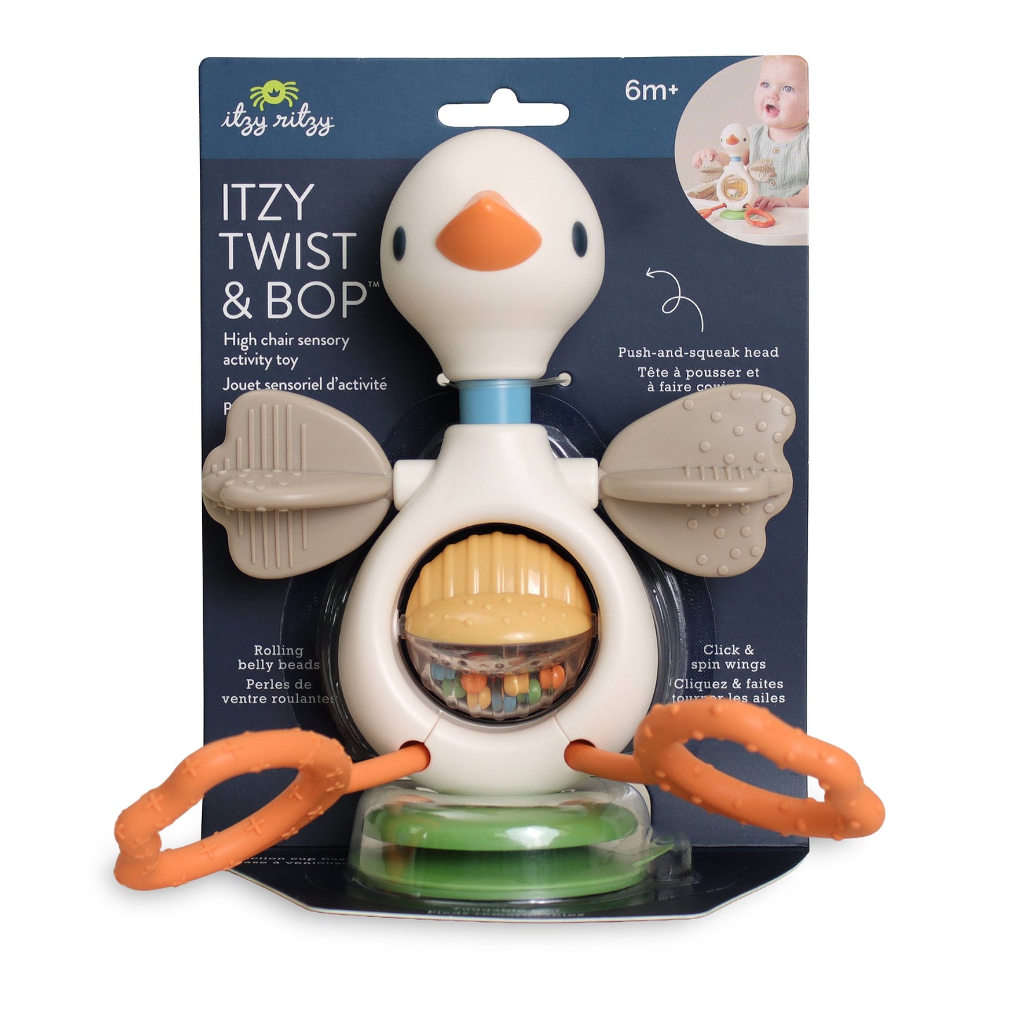 *NEW* Itzy Twist & Bop™ - High Chair Sensory Toy Goose