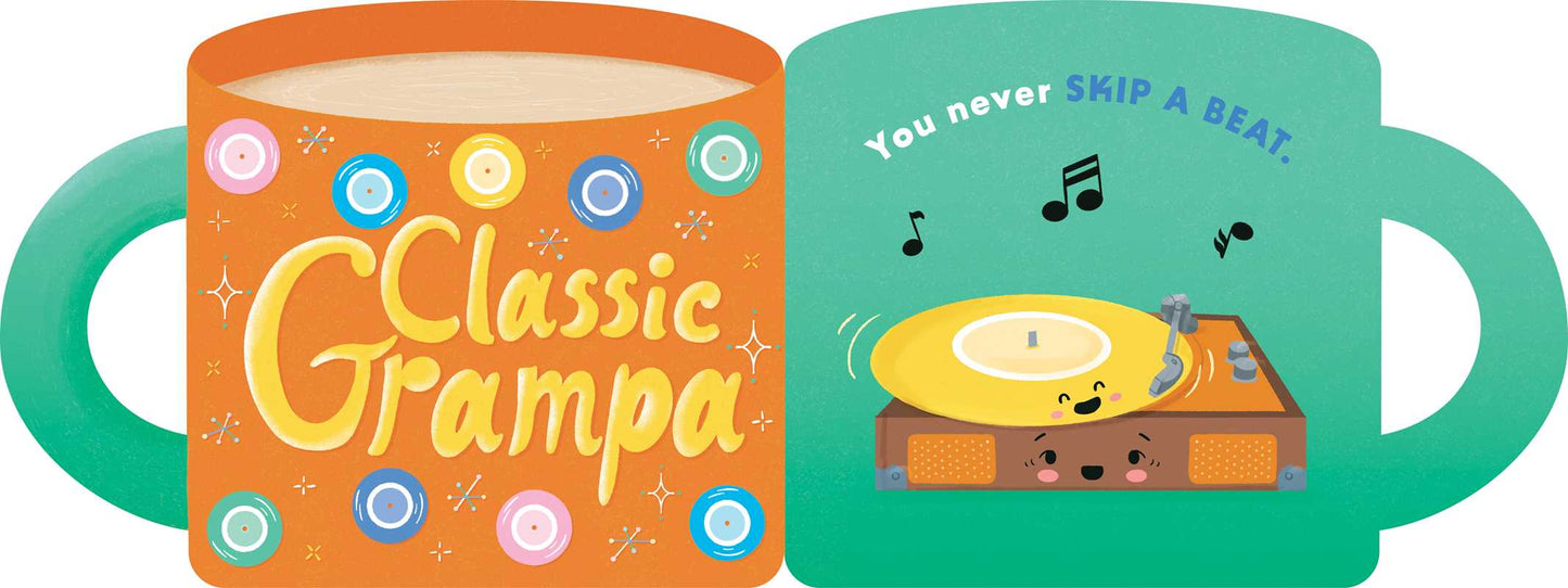 Grandest Grandpa (A Mugs & Kisses Shaped Board Book for Toddlers) by Teresa Bonaddio