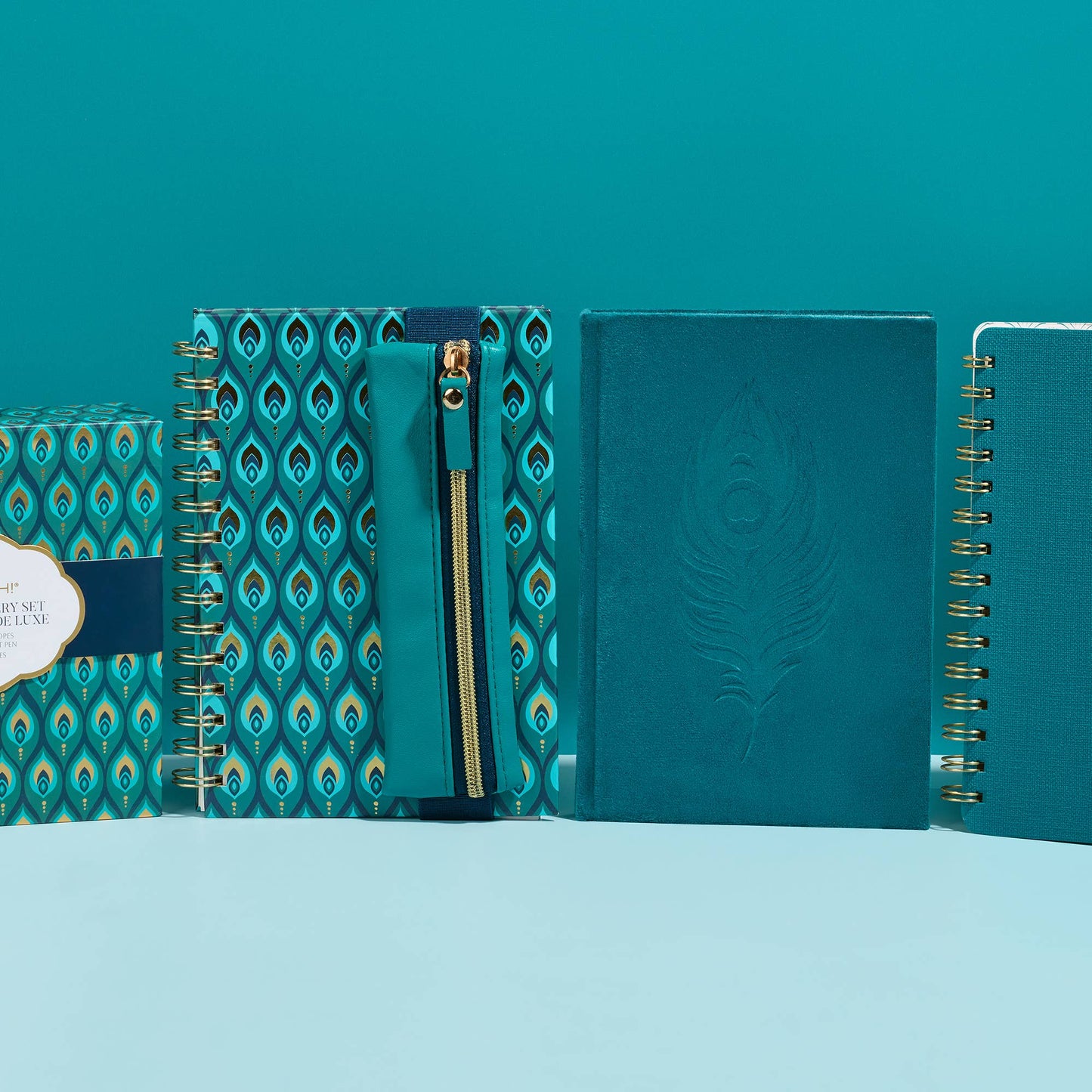 Cascading Plumes Oliver Notebook with Pen Pocket