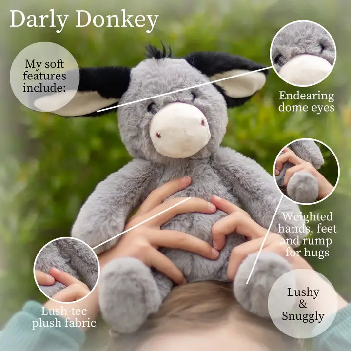 Darly Donkey World's Softest Lushee 16 inch Gray Plush Toy