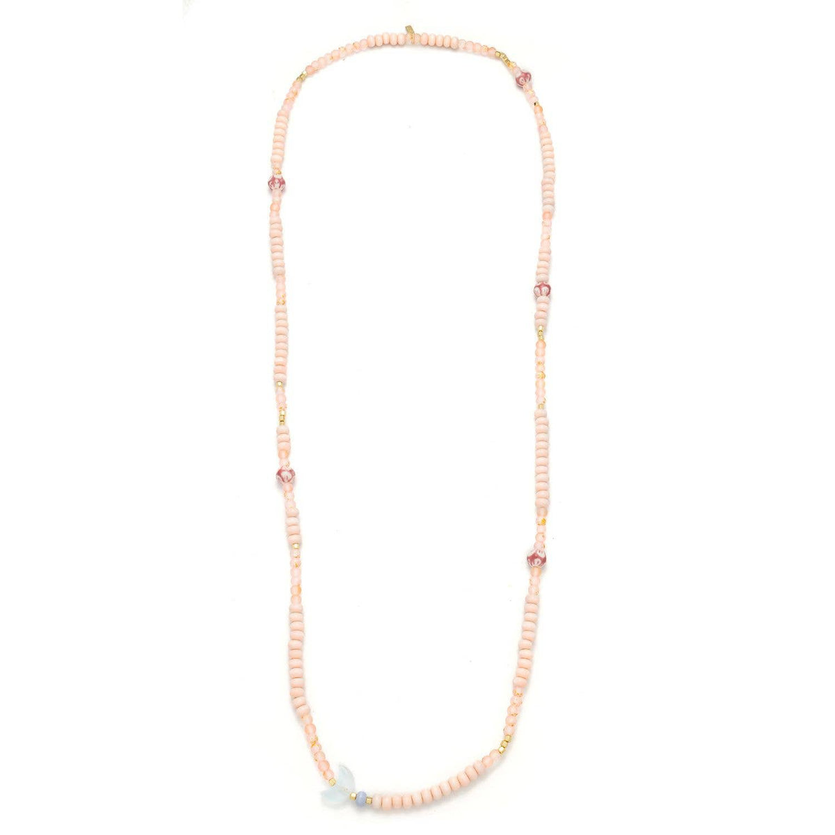Ceramic Bead Wrap Bracelet/Necklace- Balance/Moon