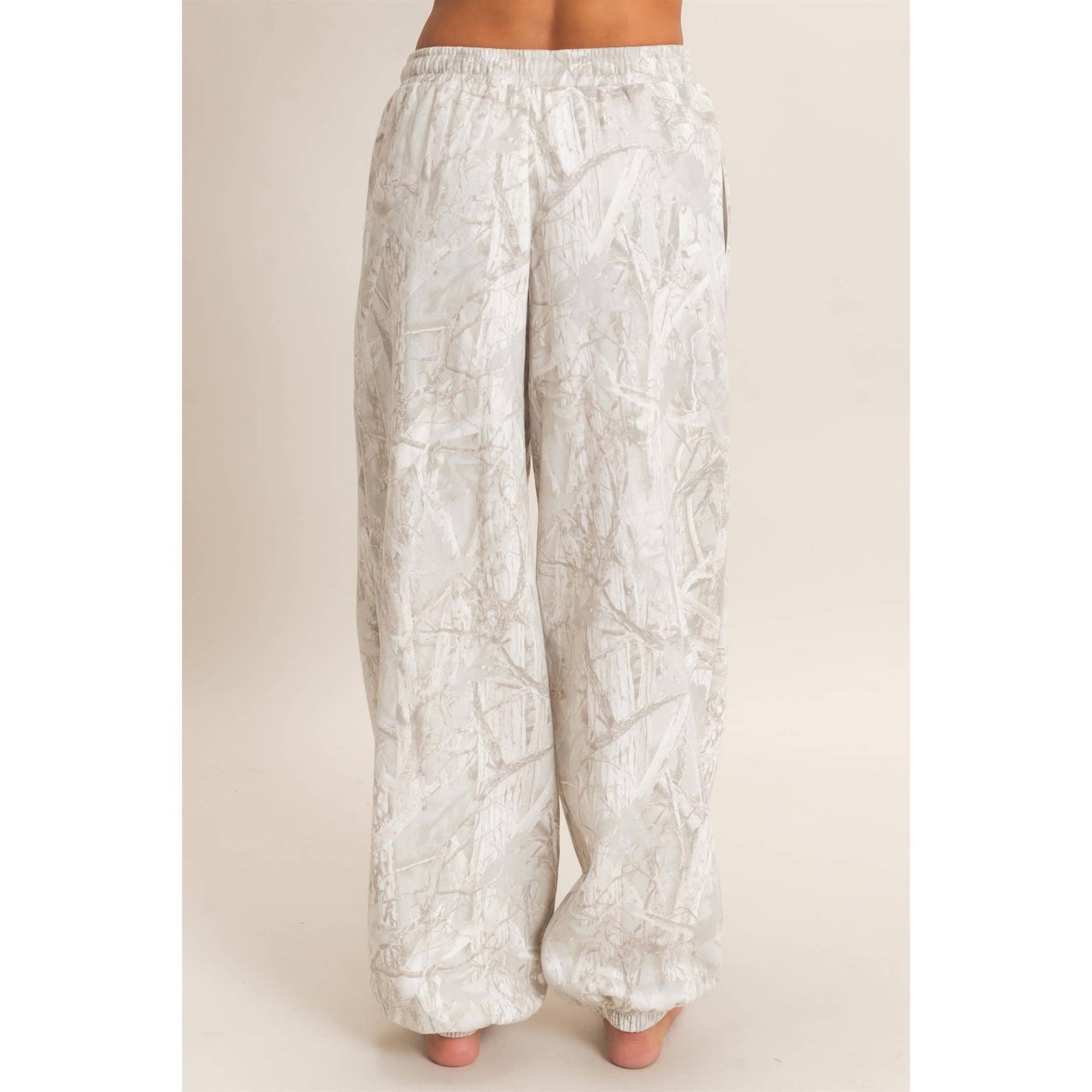 Tree Camouflage Print Jogger Pants