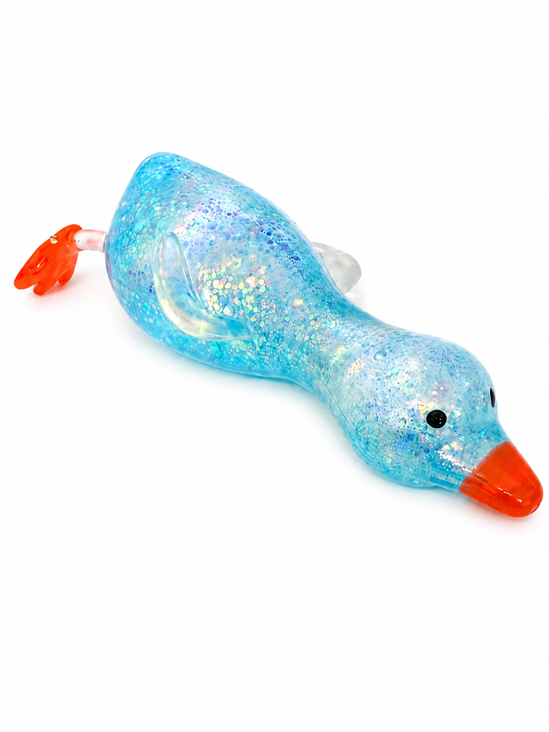 Pinching Duck Glitter Squishy Stress Toy Display MSS10
