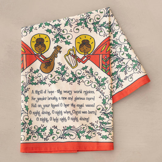 O Holy Night Christmas Tea Towel - Full Color