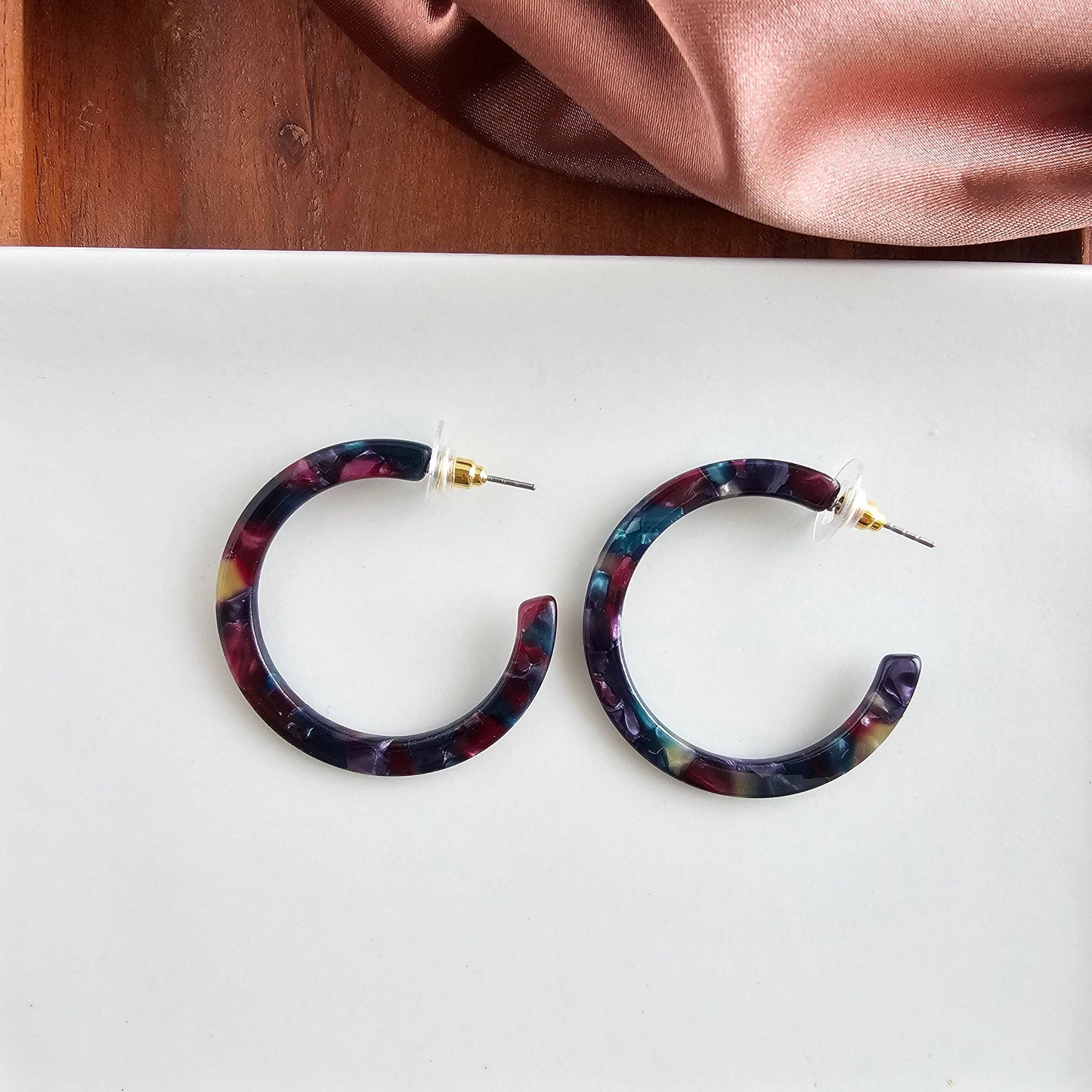Camy Hoops - Jeweled Twilight // Jewelry, Earrings, Fall