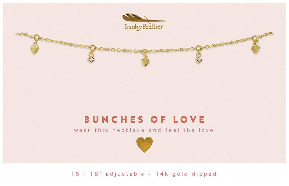 Dangle Necklace Gold - BUNCHES OF LOVE