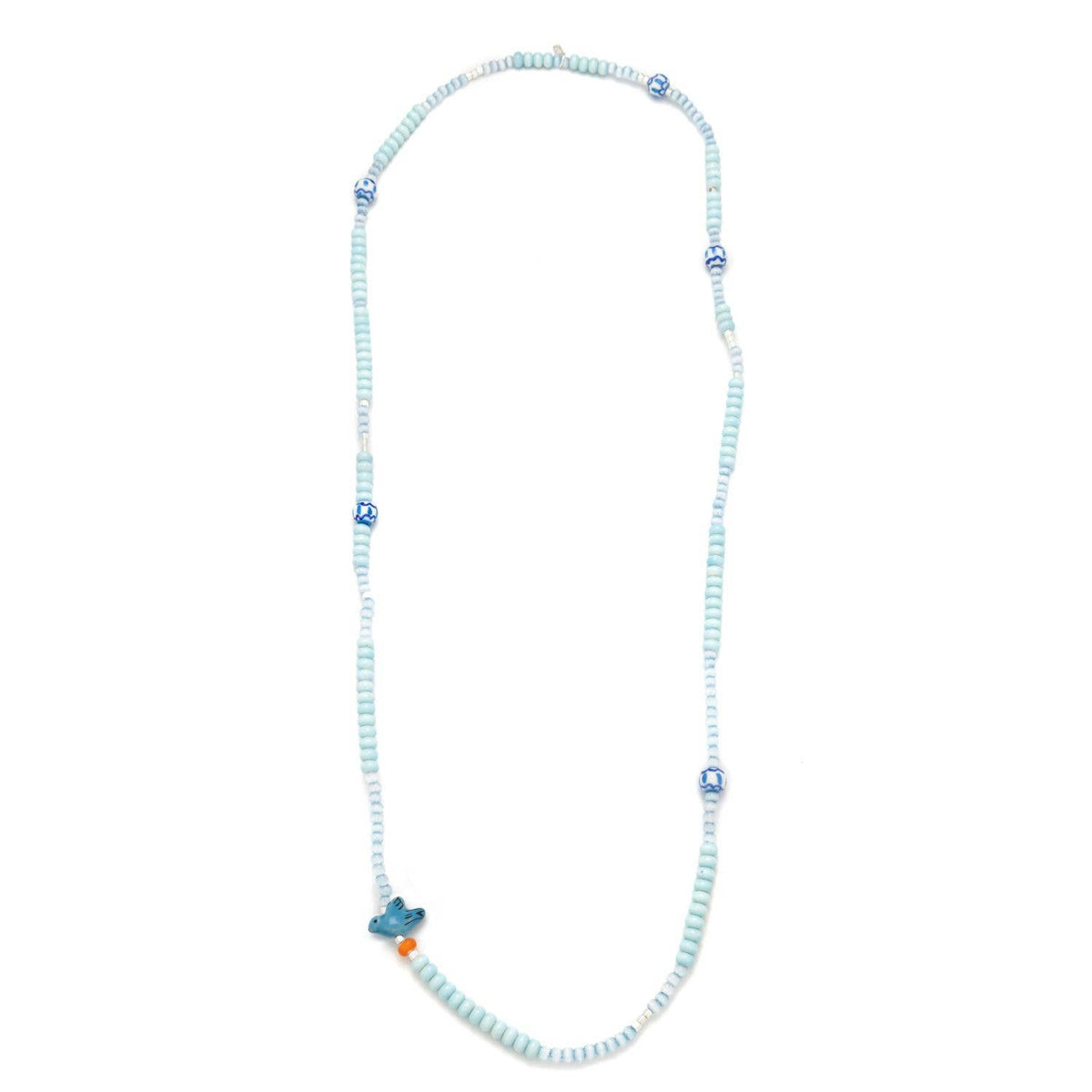 Ceramic Bead Wrap Bracelet/Necklace - Joy/Bluebird