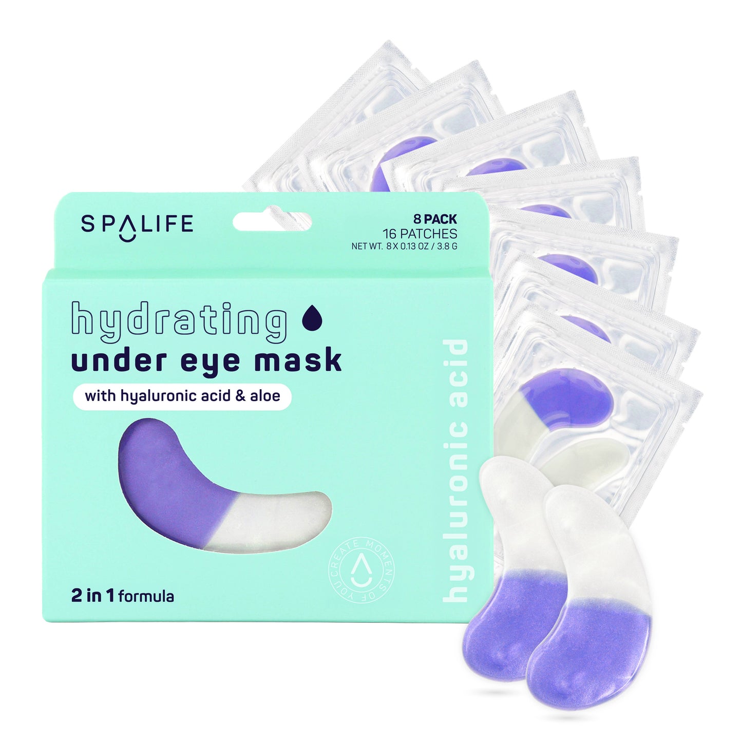 Hydrating Eye Patches (2 in 1 Formula) - 8 Pack