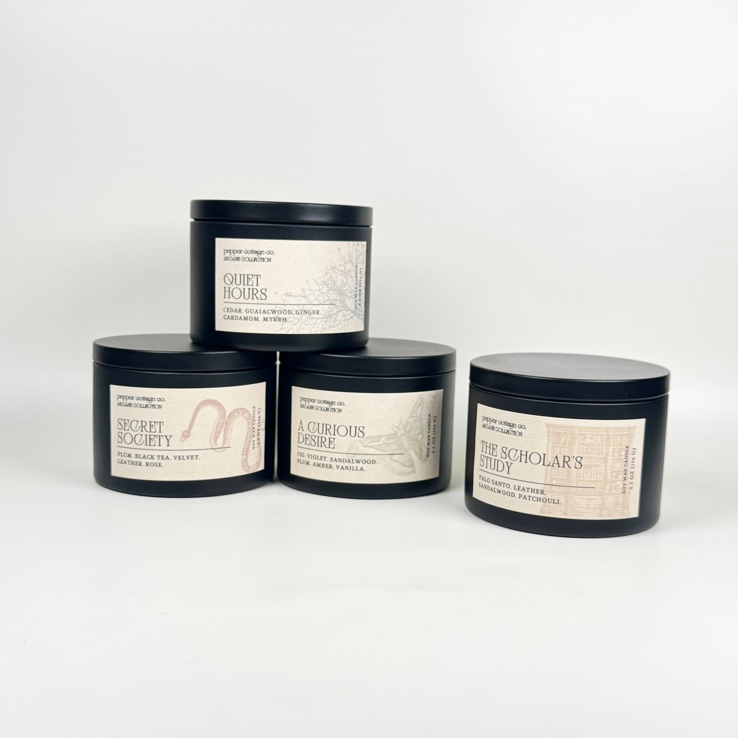 A Curious Desire 5.5 oz Soy Candle -Fig, Violet, Plum, Amber