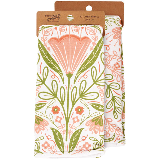 Blossom Folk Art Kitchen Towel