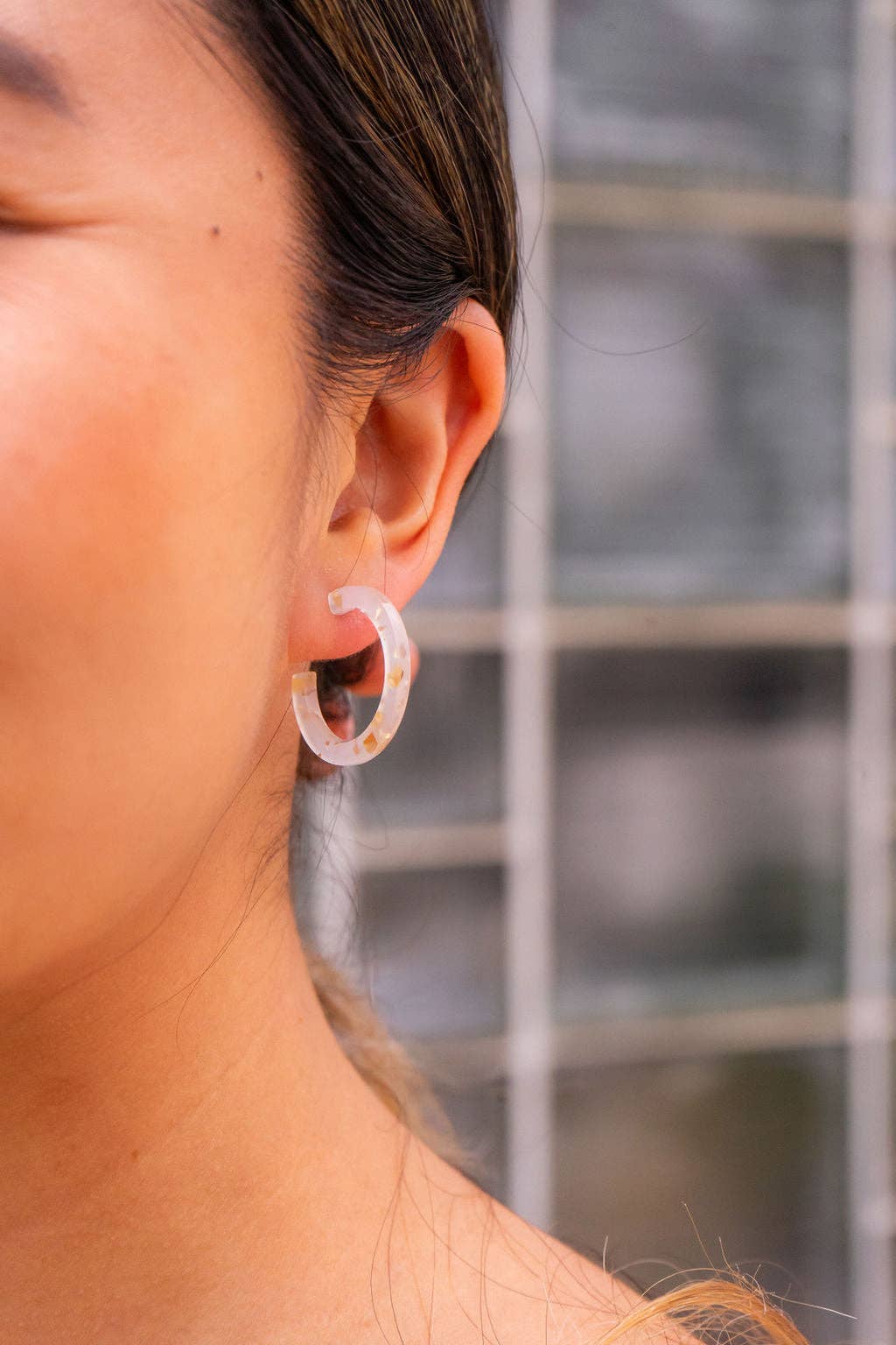 Cam Mini Hoops - Gold Flake // Jewelry, Earrings, Holiday