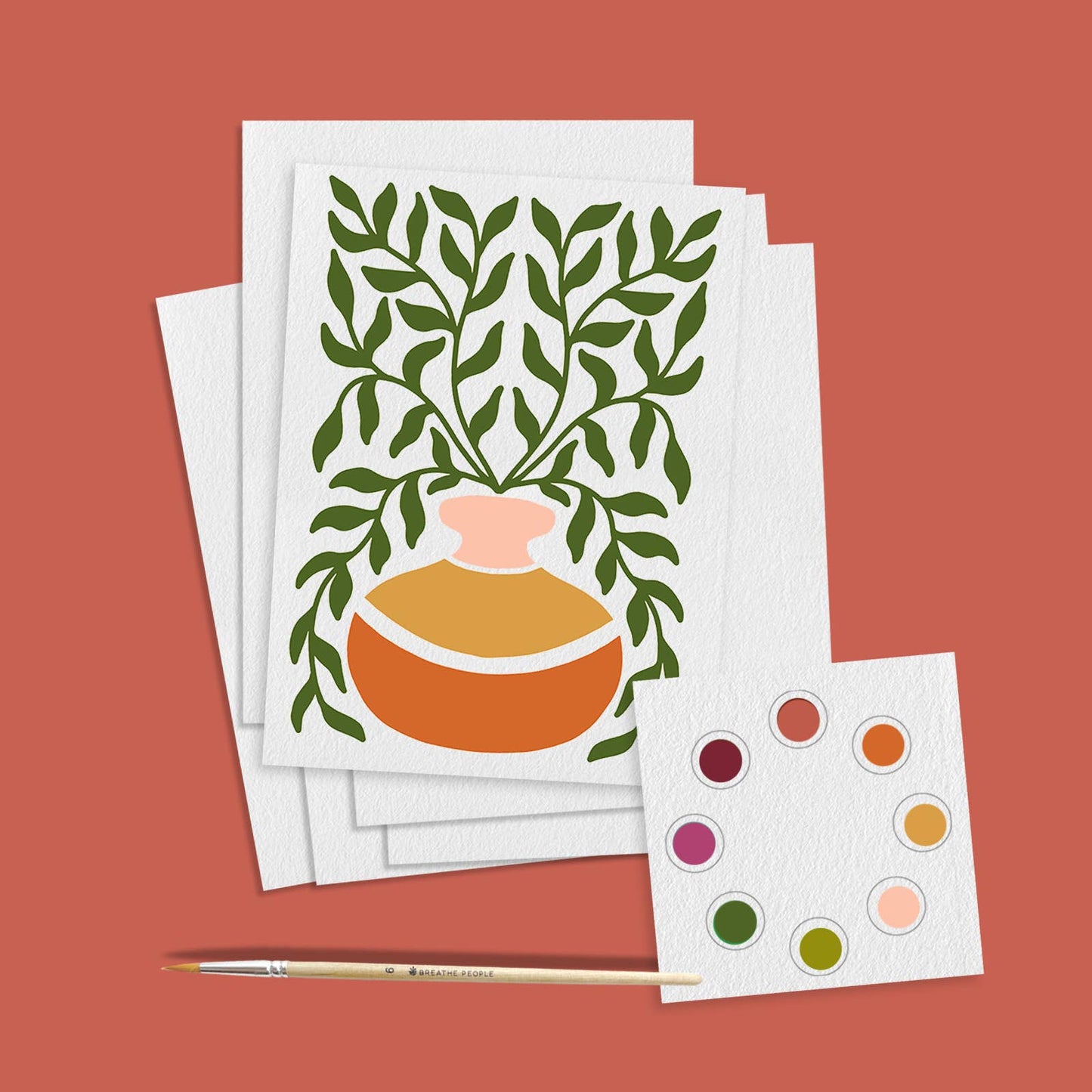 All in One Watercolor Prints/ Postcards : Abstract Flowers