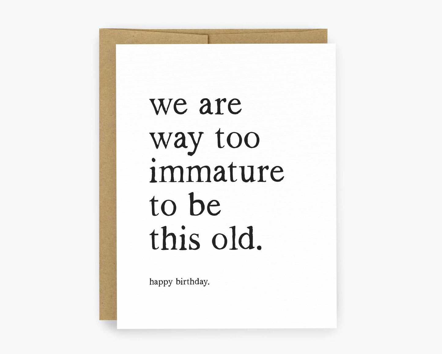 Funny Birthday Card for Friend or Sibling - Immature Humor