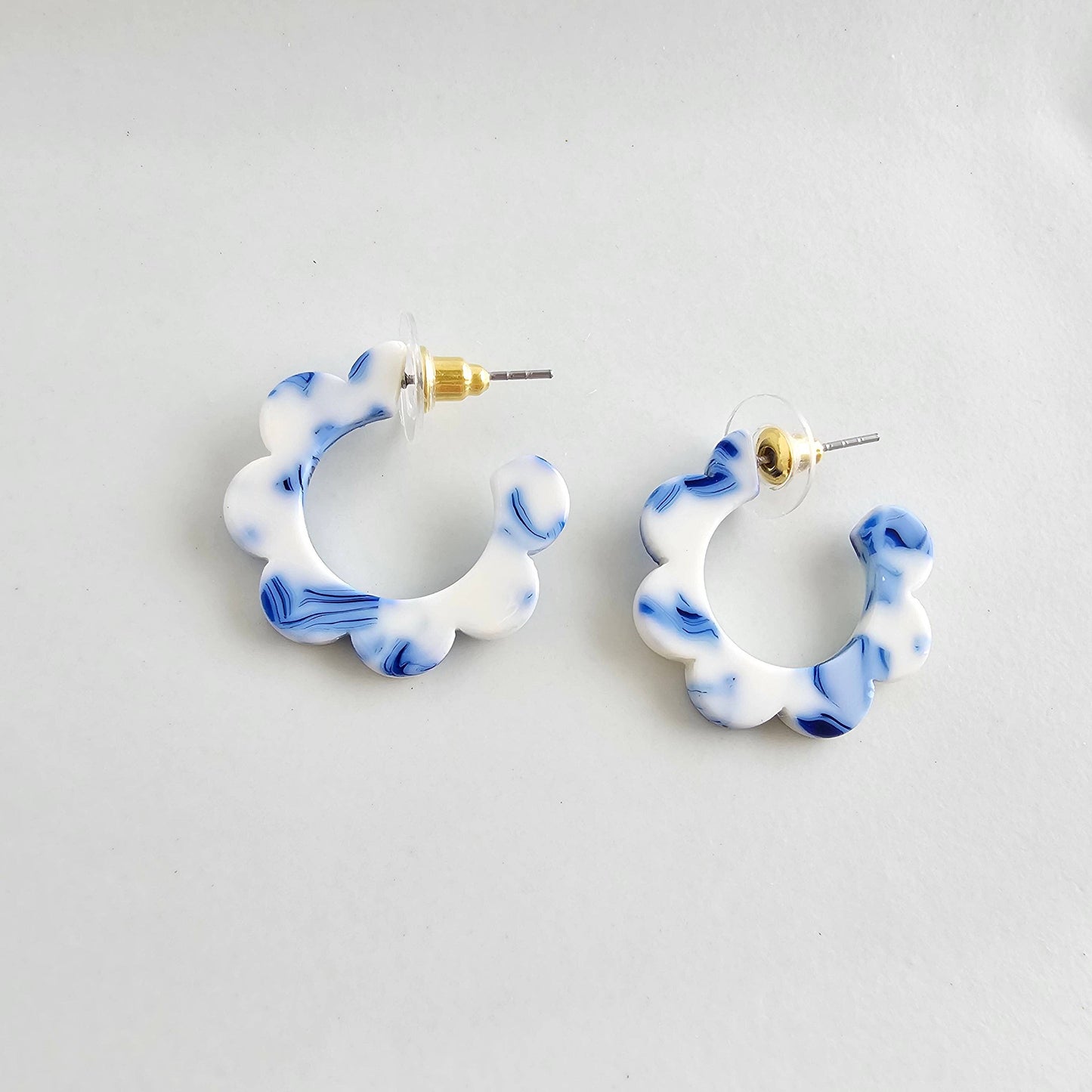 Flora Mini Hoops - Greek Goddess Blue // Flower Summer
