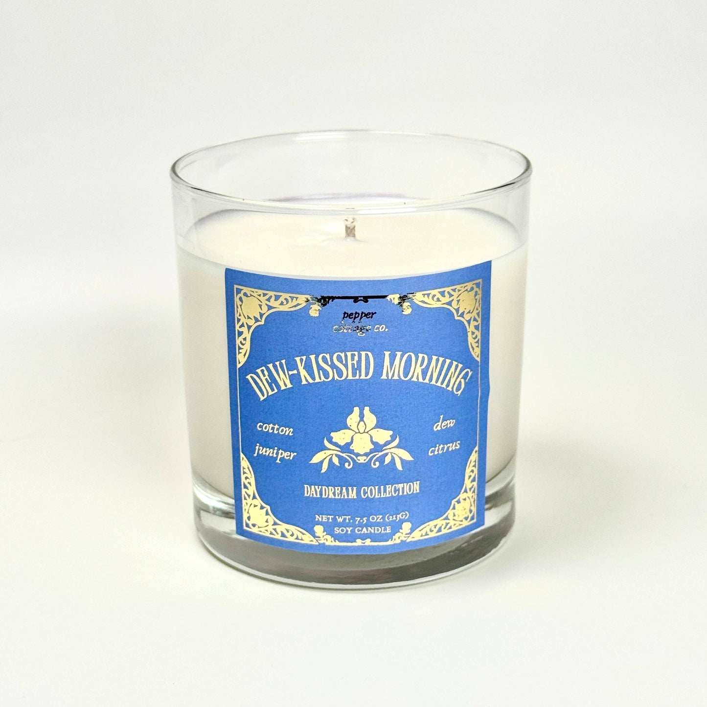 Dew-Kissed Morning 7.5 oz Soy Spring Candle | Cotton, Juniper, Dew, Citrus | Daydream Collection Spring Morning Dew Candle
