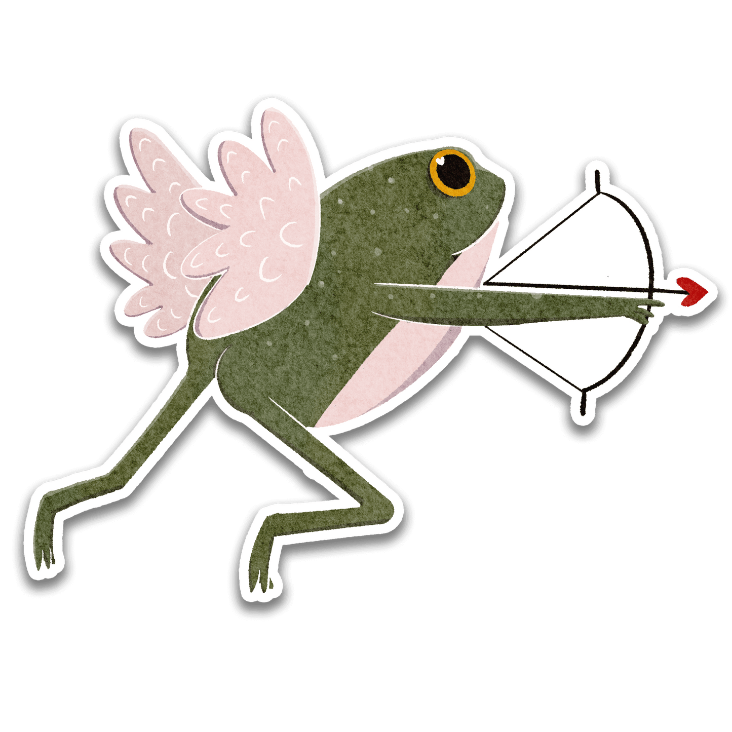 Cupid Frog Sticker
