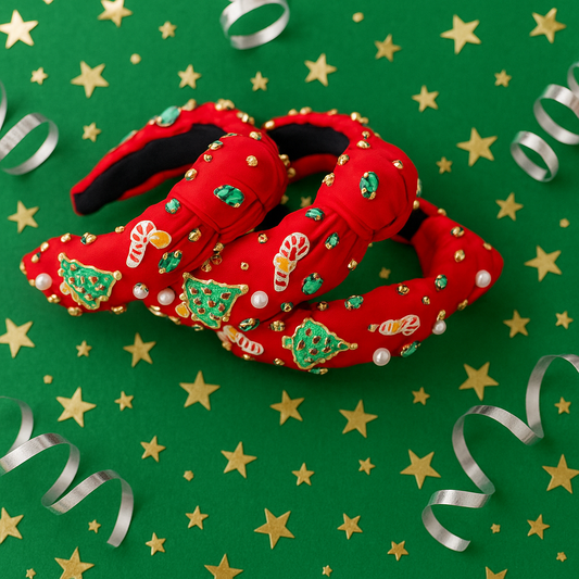 Beaded Headband - Christmas Craze