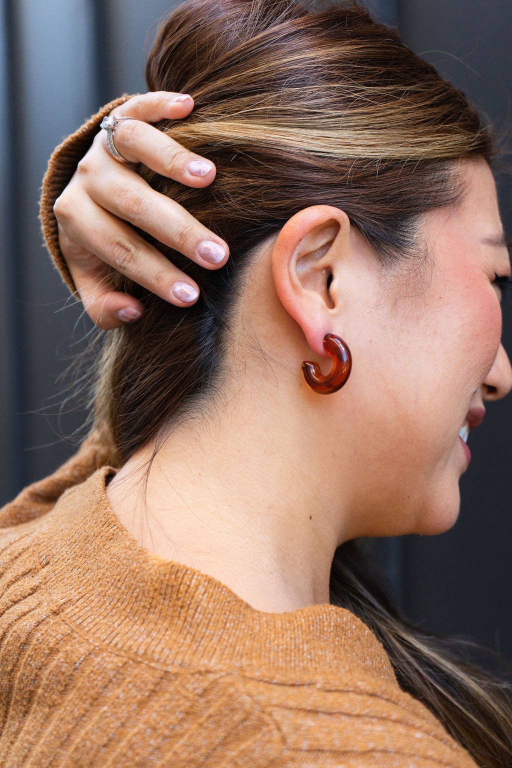 Chloe Hoops - Amber // Jewelry, Earrings, Fall