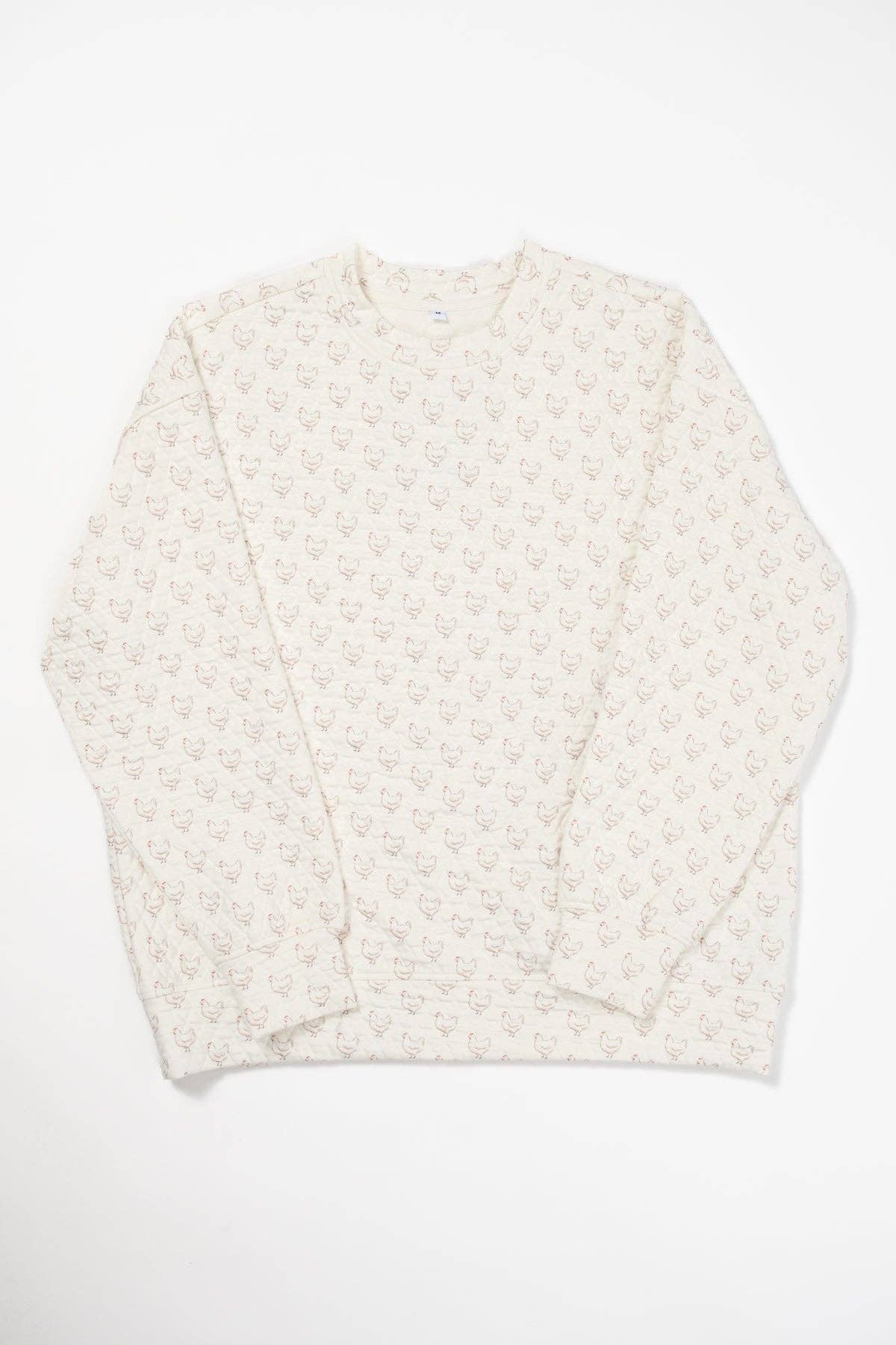 Oversized Quilted Chicken Sweater
