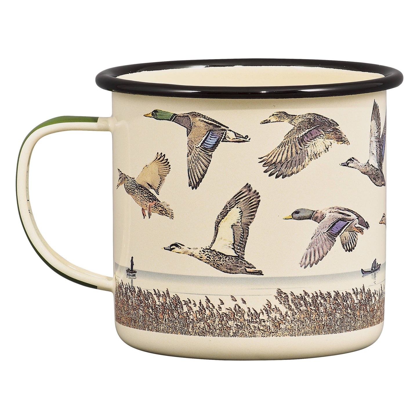 Lake & Ducks Enamel Mug, 17oz