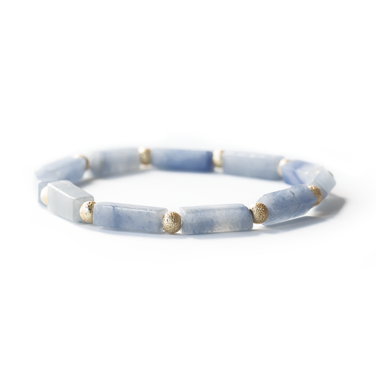 Gemstone Bracelet-Cube-Blue Aventurine
