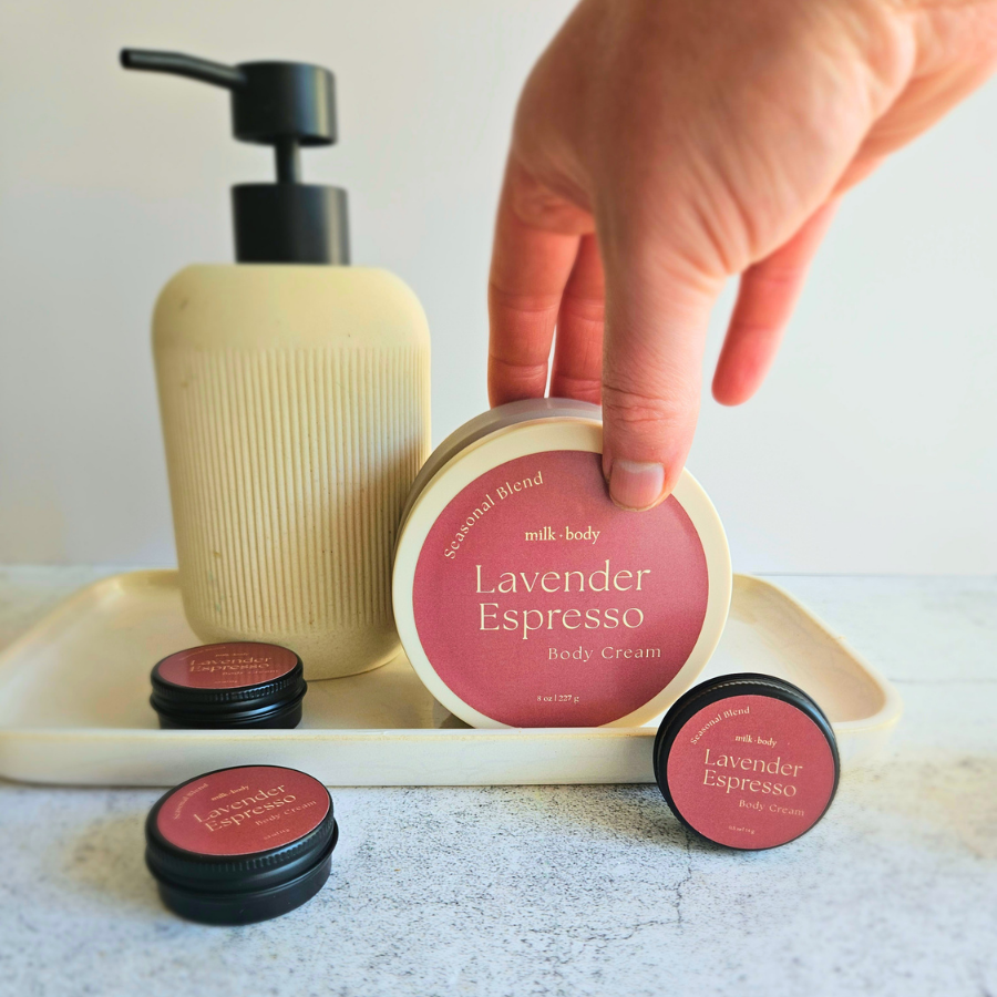 Lavender Espresso Mini Goat Milk + Tallow Body Cream