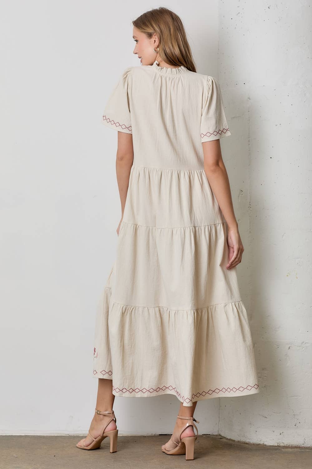 CROSS STITCH MAXI DRESS