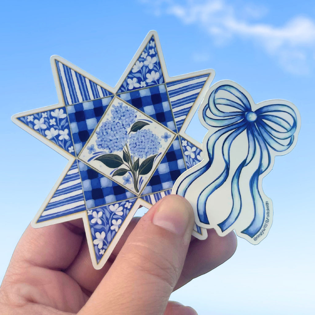 Hydrangea Quilt Sticker