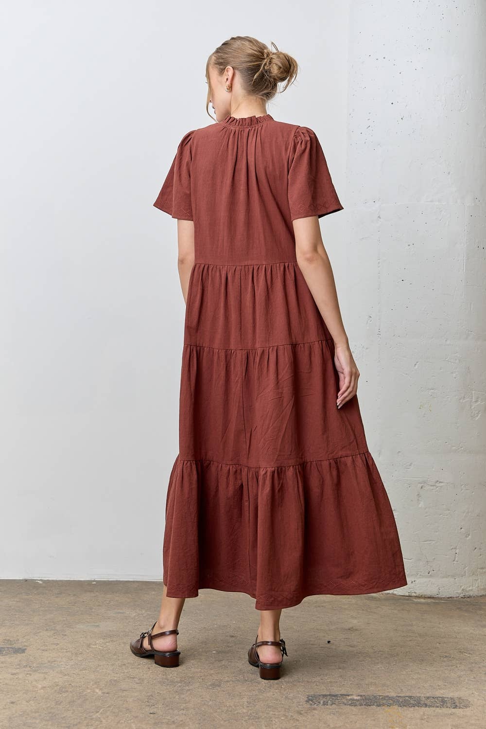 CROSS STITCH MAXI DRESS
