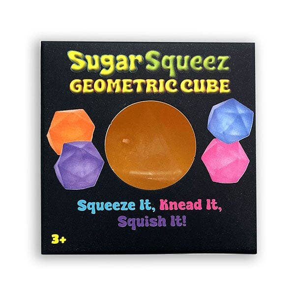SugarSqueez Squishies® Maltose Geometric Cube Fidget Stress Ball (1pc) Assorted Colors