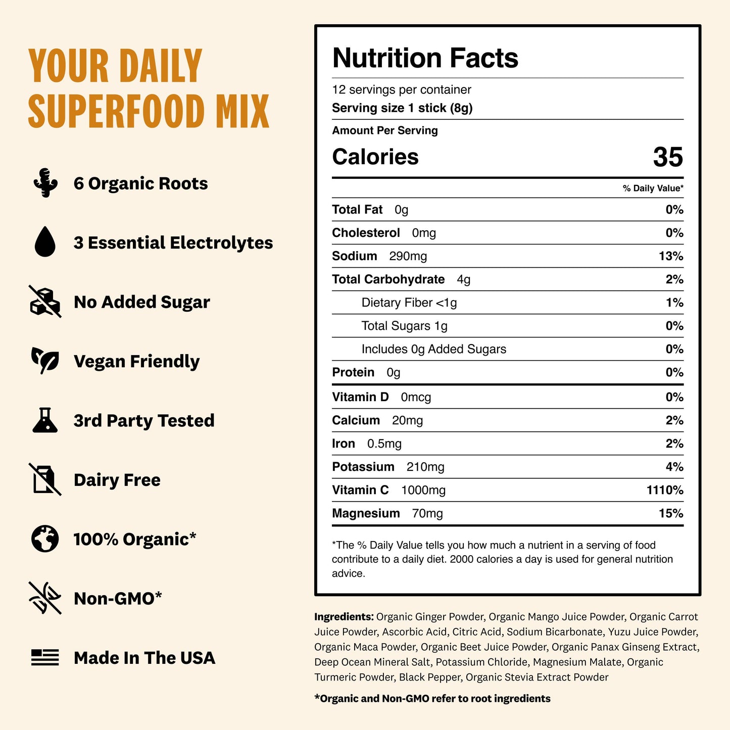 Superoot® Hydration, Immunity & Digestion Mix (Mango Yuzu)