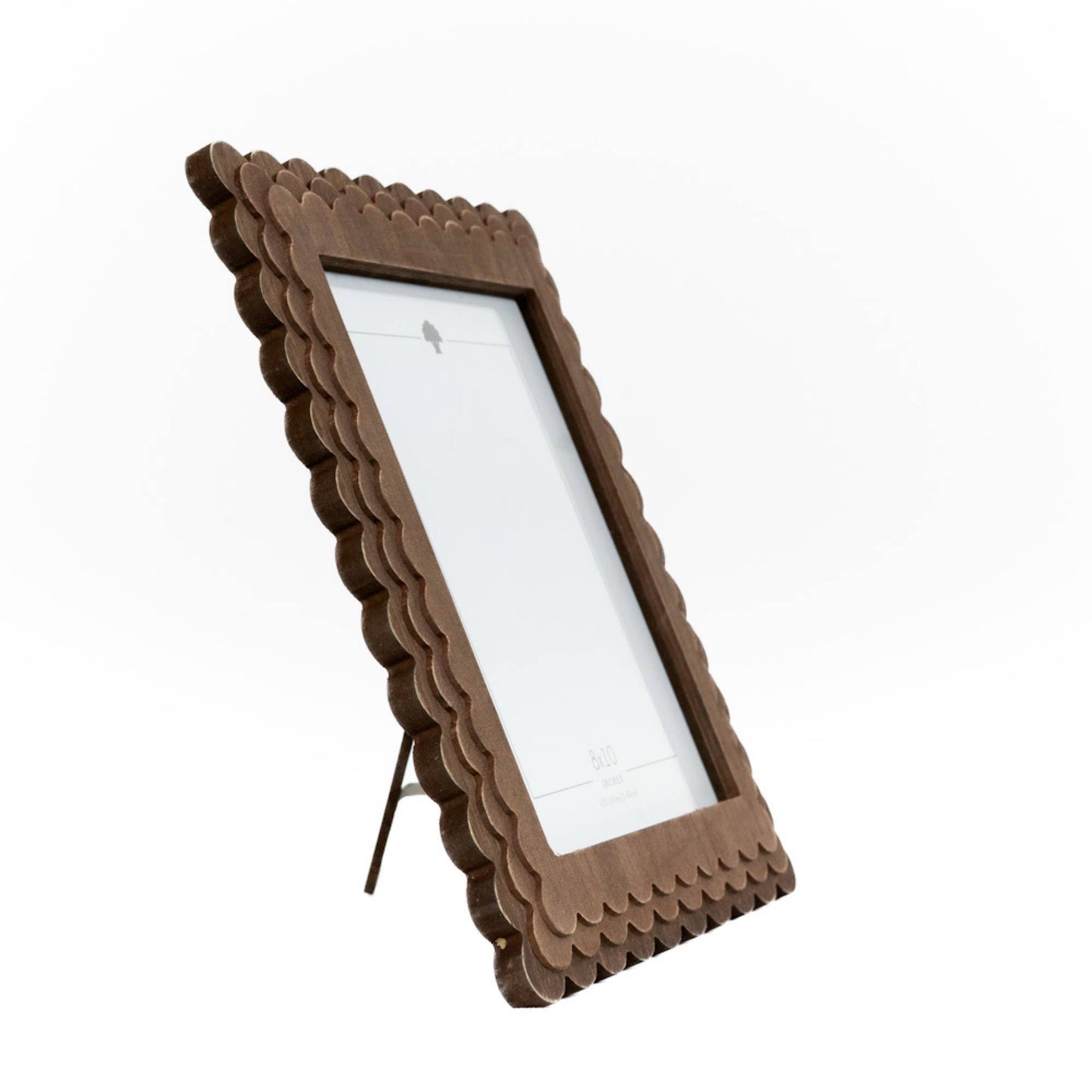 17062 - 12x14 wood scallop photo frame (8x10 pic) espresso