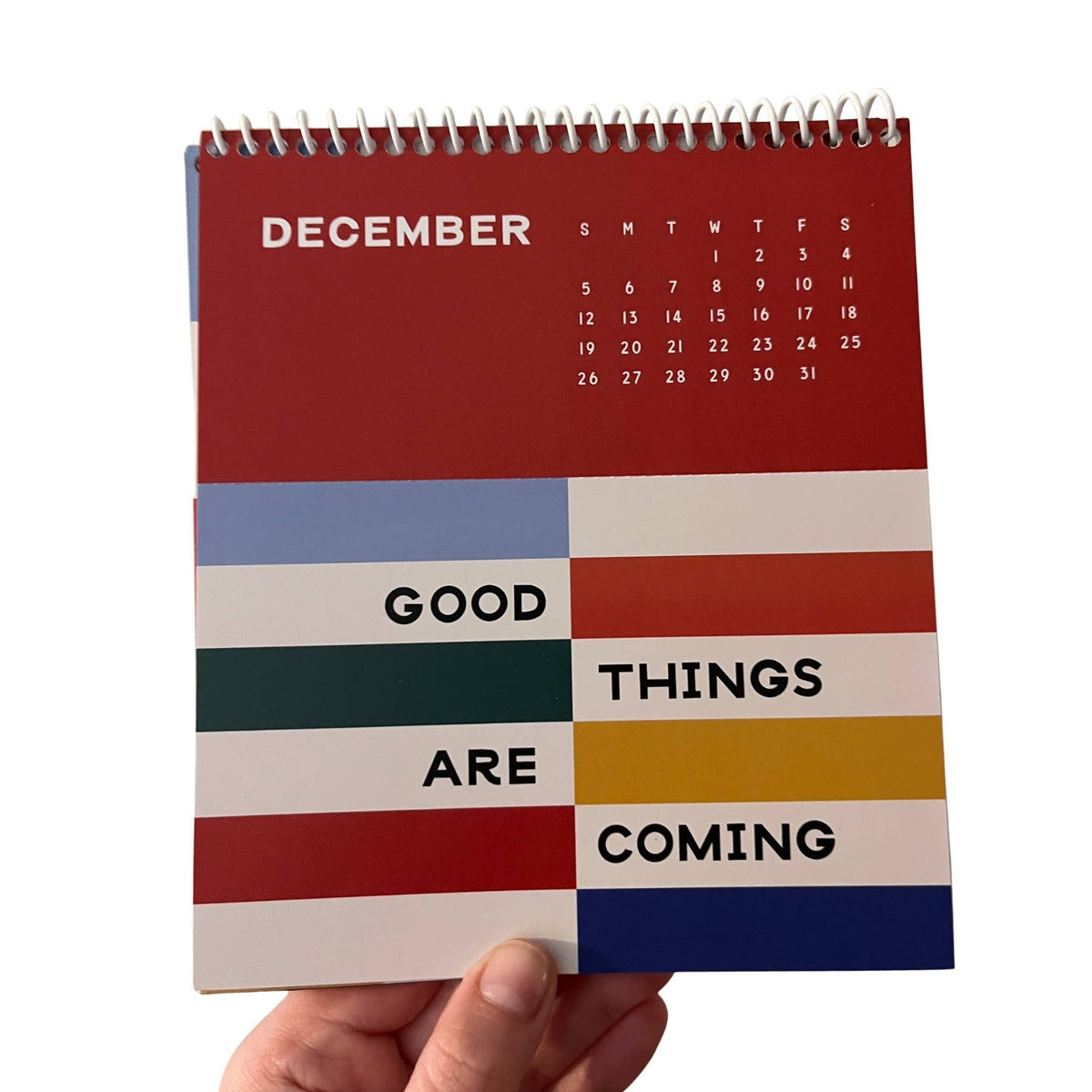 2027 Postcard Calendar | Monthly Desk Calendar With Easel
