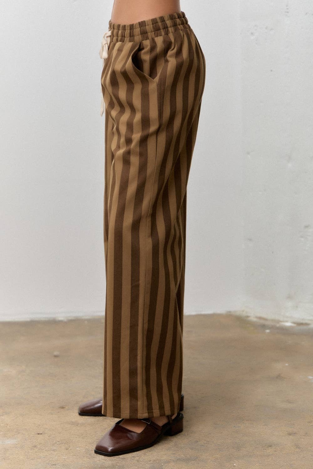 STRIPED DRAWSTRING PANTS