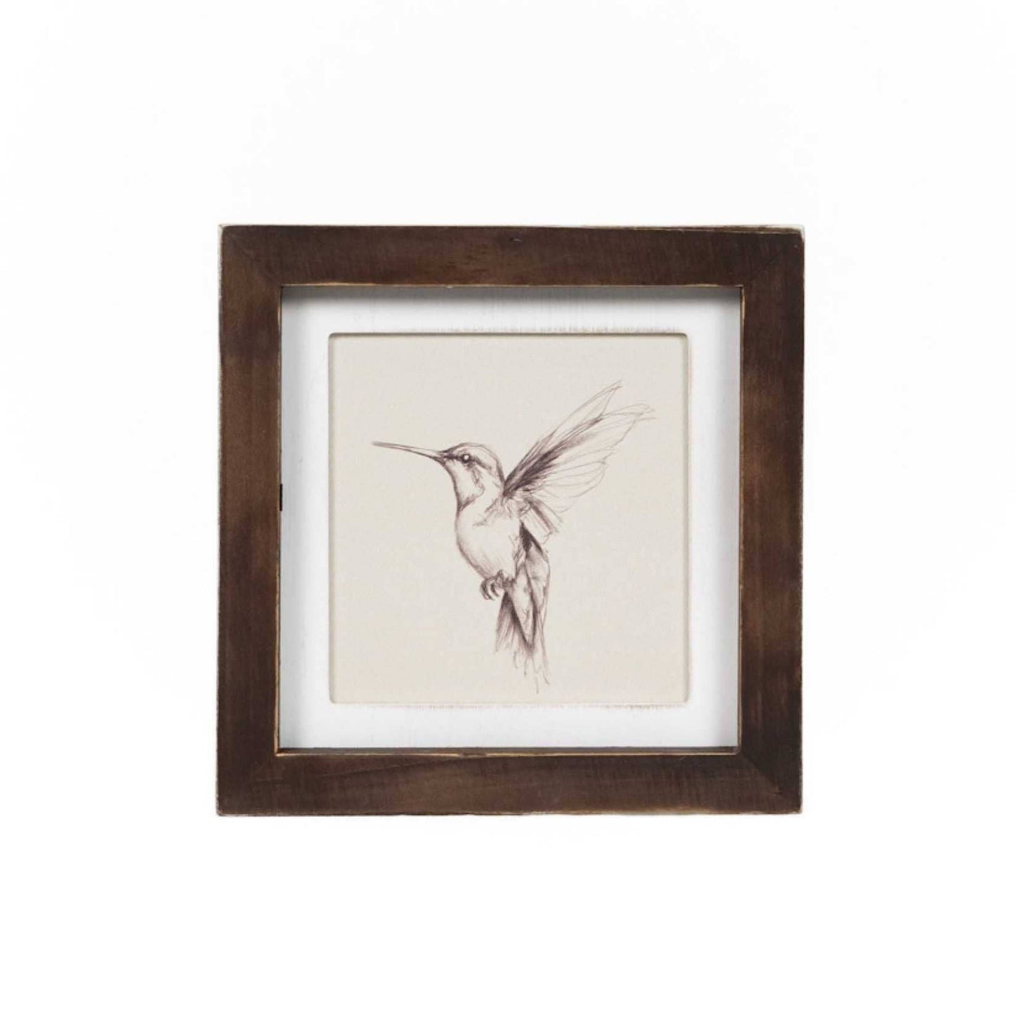7x7 wood frame art sign (BIRDS) Home Decor - 11013