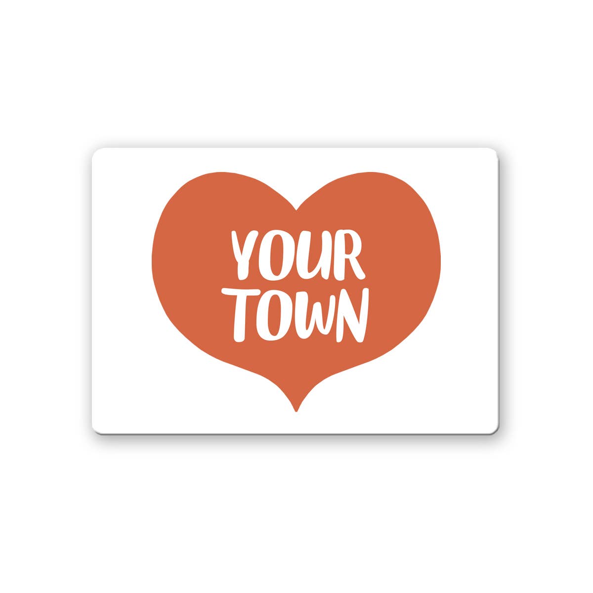 Personalized City Magnet - Big Heart