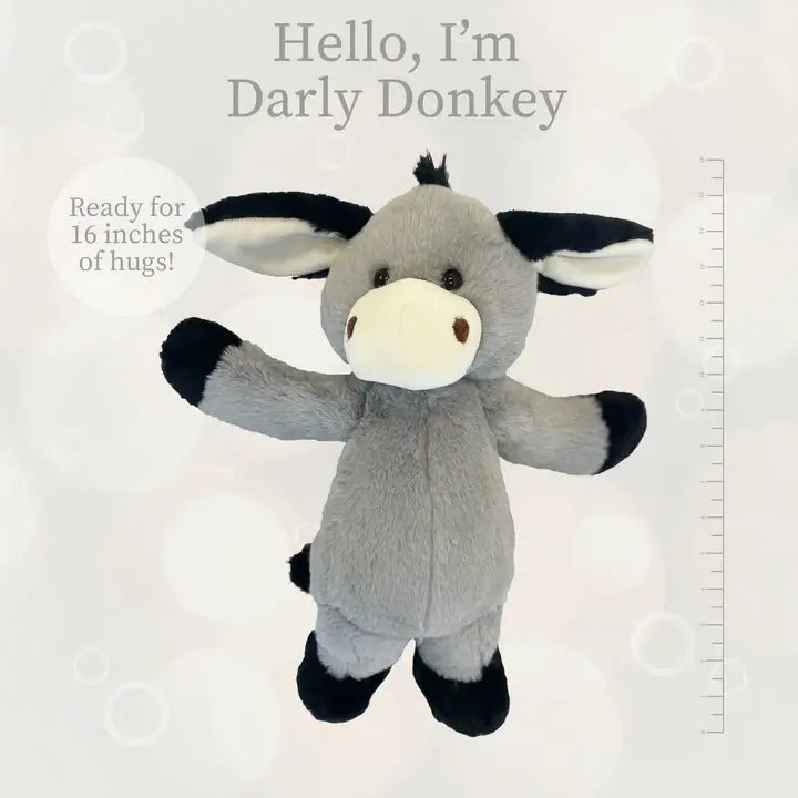 Darly Donkey World's Softest Lushee 16 inch Gray Plush Toy