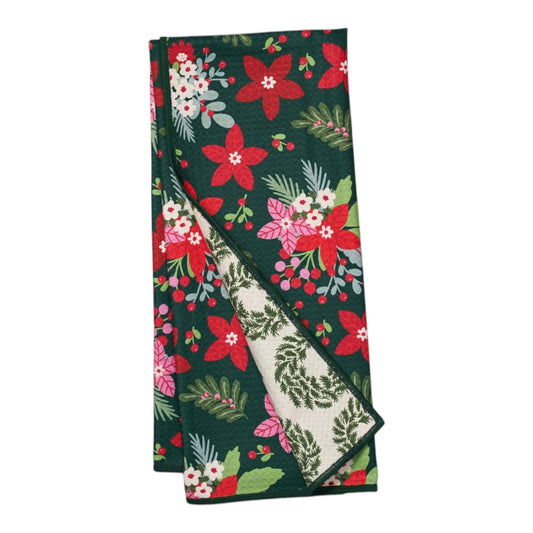 Anywhere Towel Reversible -  Poinsettia Garden