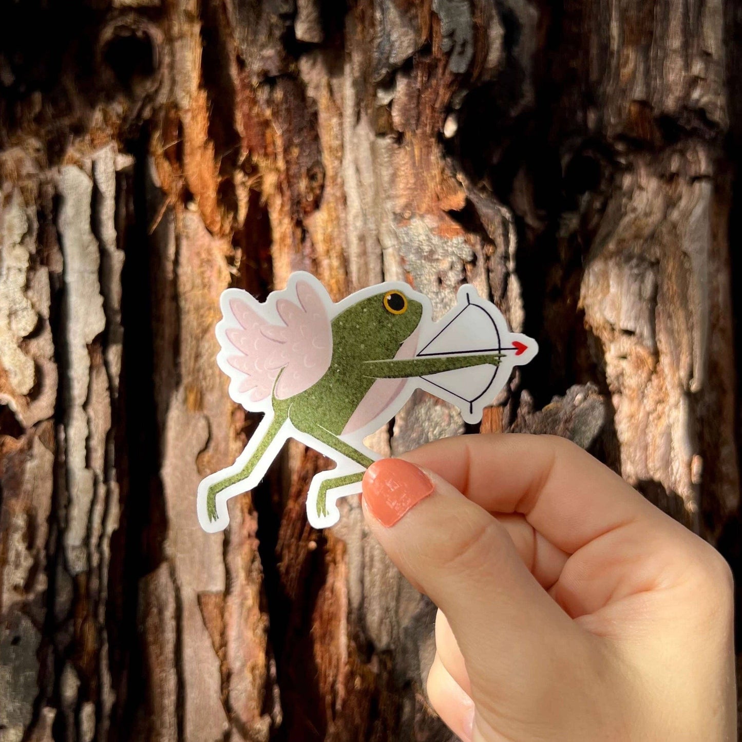Cupid Frog Sticker